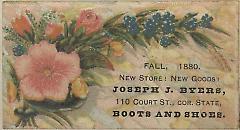 Tradecard. Joeseph J. Byers. 110 Court Street. Brooklyn.