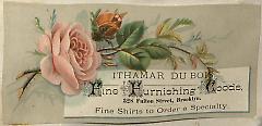 Tradecard. Ithamar Du Bois. 328 Fulton Street. Brooklyn.