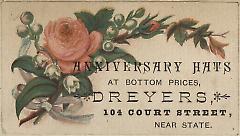 Tradecard. Dreyers. 104 Court Street. Brooklyn.