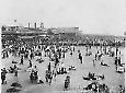 Coney Island beach and bathers