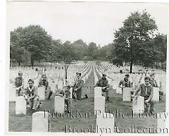 [Boy Scouts at veterans' graves]