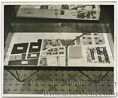 [Tables displaying architectural model and plan for proposed changes to Brooklyn Civic Center]