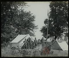 [Portrait of scouts at campsite}