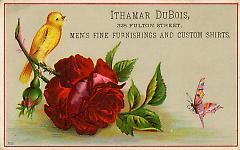 Trade card. Ithamar Dubois. 328 Fulton Street. Brooklyn.